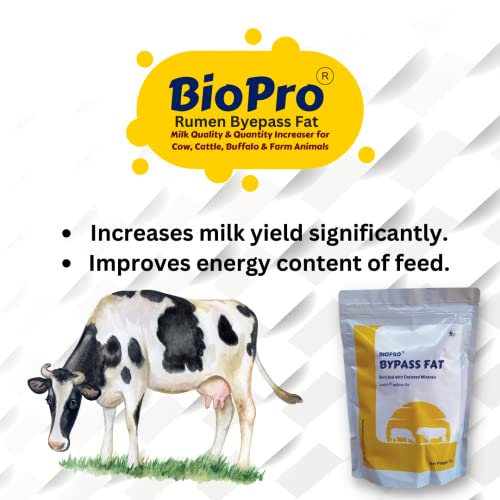 Image of Bio Pro Bypass Fat For Cow, Cattle, Buffalo & Farm Animals,Increase Milk Production Powder For All Life Stages(1Kg)