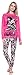 Black Widow Prey Pink and White Womens Lounge Set (Large)