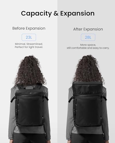 tomtoc 23L-28L Expandable Travel Backpack