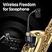 NUX B-6 Saxophone Wireless System with Charging Case,Operation Range of 20 Meters,High-Resolution 24- bit/44.1kHz Audio,2.4GHz Wireless Saxophone Microphone