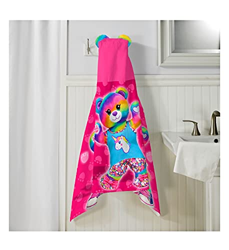 Franco Mfg Build-A-Bear Kids Bath And Beach Hooded Towel Wrap, 100% Cotton, Pink 24 In X 50 In (61 Cm X 127 Cm), 24 X 50 Inch #TOP1