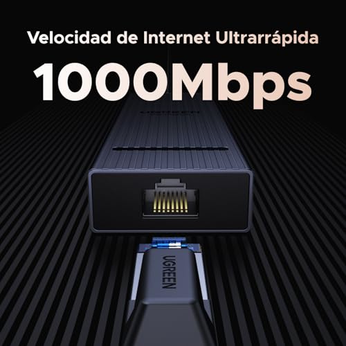 Hub USB C Ethernet Gigabit con Cable Cat 8 UGREEN Revodok Pro 3