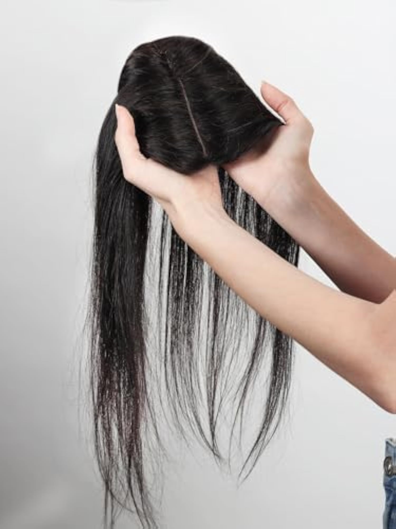 100% Human Hair Topper 3X4, Clip In Hairpiece