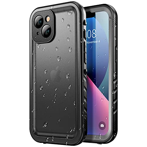 SPORTLINK Waterproof Case for iPhone 13, Shockproof Dustproof 13 Phone Case with Built-in Clear Screen Protector, Full Body Heavy Duty Sealed Protective Cover for iPhone 13 6.1 Inch Black fo