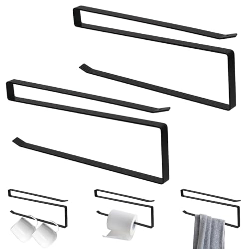2 Pièces Porte Rouleau Papier Cuisine, Porte Sopalin Mural, Porte Essuie Tout Cuisine sans Perçage, Noir Support sopalin Cuisine pour Cuisine, Salle de Bain,...