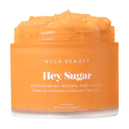 NCLA Beauty Hey Sugar All Natural Body Scrub - Moisturizing, Exfoliating Sugar Scrub - Shea, Cocoa, and Mango Butters - Papaya Vanilla - 8.8 oz