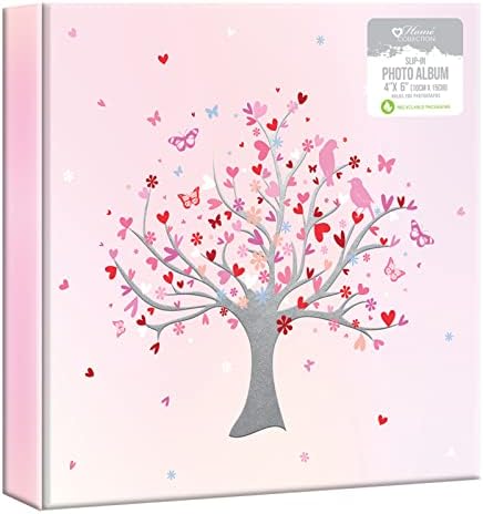 Quickdraw Supplies Slip In Photo Album 200 Photographs Pink Memory Scrapbook Holiday Photos Storage Holds 4'' x 6'' Pictures