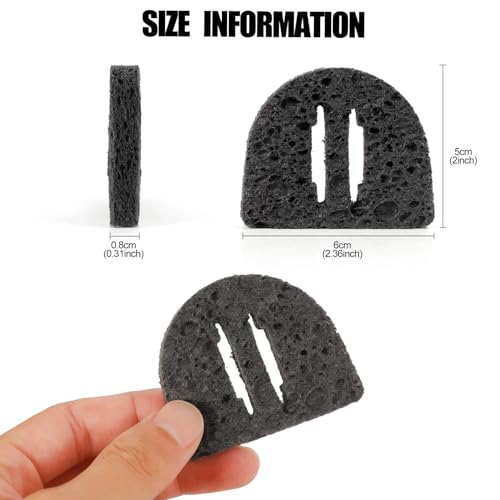 Image of Cleaning Solder Sponge 50x60x10mm for Soldering Rework Station Iron Tips Cleaner Half Round Black 20pcs