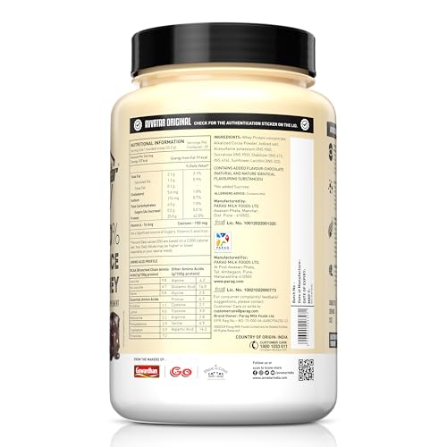 Image of avvatar PERFORMANCE WHEY PROTEIN | 1Kg | Belgian Chocolate Flavour | 25g Protein | 29 Servings