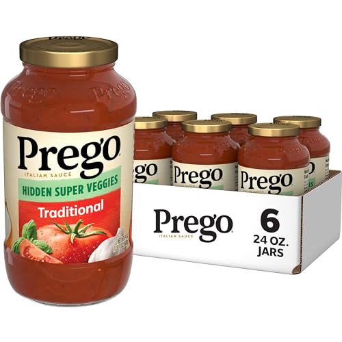 Image of Prego Hidden Super Veggies Traditional Pasta Sauce, 24 Oz Jar (Case of 6)