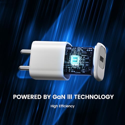 Image of DeperAI 12W Wall Charger USB Adapter, Compatible with iPhone, Samsung, Realme, Xiaomi, HTC and Oppo Mobiles, Fast Charging Adaptor, Supports UFCS, Wrap (White&Gray)