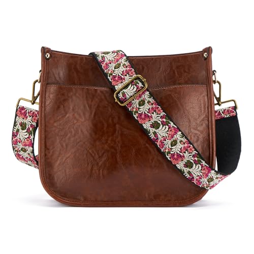 Image of ZOOEASS Bronze Buckles Purse Strap, 2 inch Wide Crossbody Handbag Strap Adjustable Replacement Shoulder Strap Vintage Embroidery