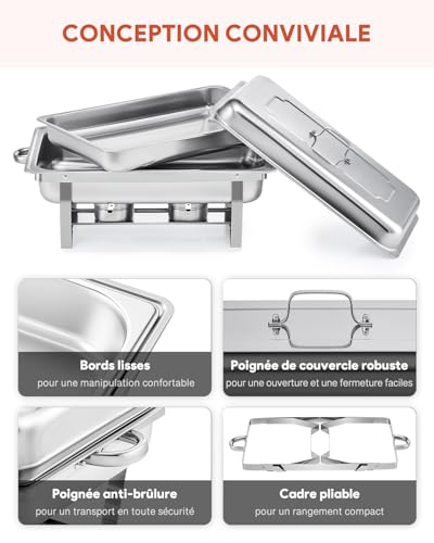Buffet Chauffant pliable WILPREP avec bacs modulables pour service traiteur - 7