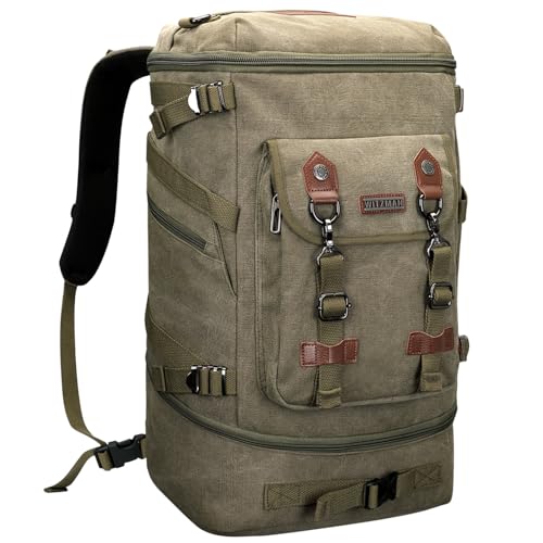 Image of WITZMAN Travel Backpack for Men Canvas Backpack Large Convertible Carry on Luggage Rucksack