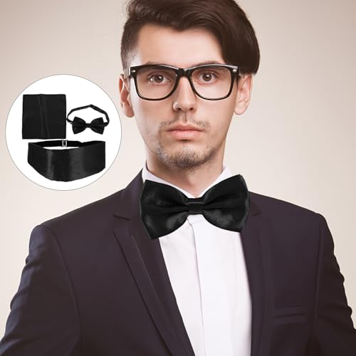 Set de accesorios formales para hombres en negro miniatura 7