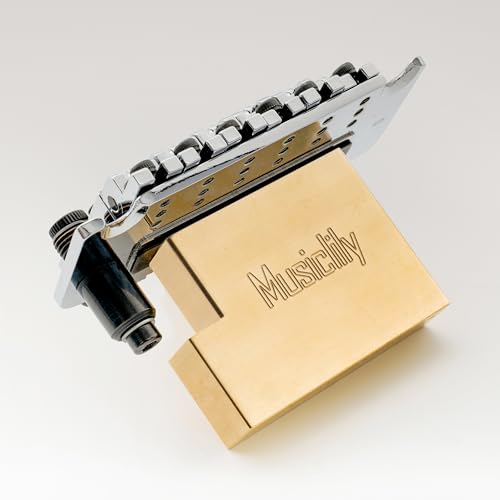 Musiclily Ultra 42mm Full Solid Brass L Shaped Tremolo Block for Electric Guitar Floyd Rose Locking Tremolo Bridge