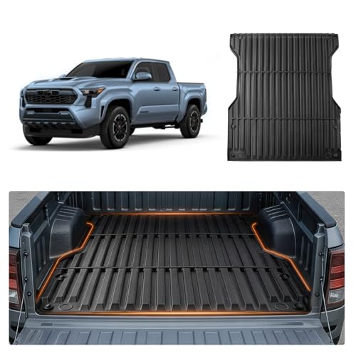 VEVOR Truck Bed Mat TPE Compatible with 2024-2026 Toyota Tacoma Bed Heavy Duty Custom Fit All Weather Protection Pickup Car Cargo Trunk Liner Replacement for 2024-2026 Toyota Tacoma Accessories