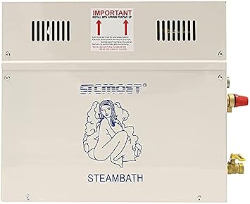 Steam Generator, 3KW/4KW/6KW/7KW/8KW/9KW/15KW 220V-240V Steam Showers Sauna Steam Generator with Programmable Controller for Home SPA Bathroom Hotel Shower Steam ST30 3KW, 220V, 176ft3 220V 3KW