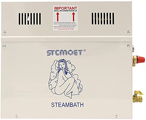 Steam Generator, 3KW/4KW/6KW/7KW/8KW/9KW/15KW 220V-240V Steam Showers Sauna Steam Generator with Programmable Controller for Home SPA Bathroom Hotel Shower Steam (ST30: 3KW, 220V, 176ft3) (220V 6KW)
