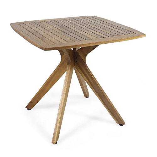 Christopher Knight Home Stanford Outdoor Square Dining Table with X Base, Teak Finish Christopher Knight Home Stanford Outdoor Square Dining Table with X Base, Teak Finish