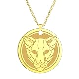 Collar unisex personalizado con colgante de leona, leona africana, joyería para hombres y mujeres, regalos de moda