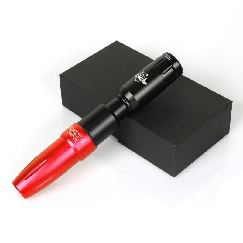 Tattoo Machine Set Rocket II Motor Tattoo Pen Motor Rotary Tattoo Machine with Portable Rechargeable Battery Wireless Power Supply Tattoo Gun Kit for Beginners and Body Artist (Kit 2)