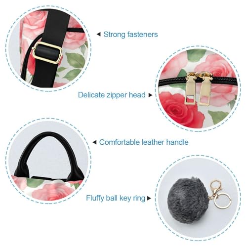 Sac à dos aquarelle rose de voyage tendance et antivol avec fermeture dos - 6