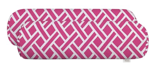 RSH Décor: Set of 2 Neck Roll Throw Pillows | Indoor/Outdoor All Weather Polyester Fabric | Decorative Accent Cushions for Patio Furniture | Reversible | 20” x 6