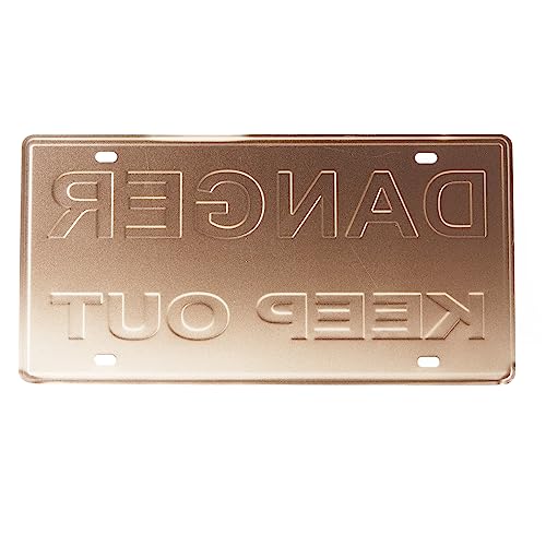 Image of Danger Keep Out Yellow Vintage Retro Metal Signs - License Wall Plate, Car Tag - Ideal for Cafe, Restaurant, Shop, Home, Hotel, Club, Office, Living Area - Design Plaque