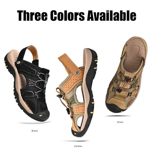 Hiking Sandals for Men Waterproof Closed Toe Water Sandals Athletic Outdoor Sandals Adjustable Summer Sandals for Beach Sport Fishing Walking 7