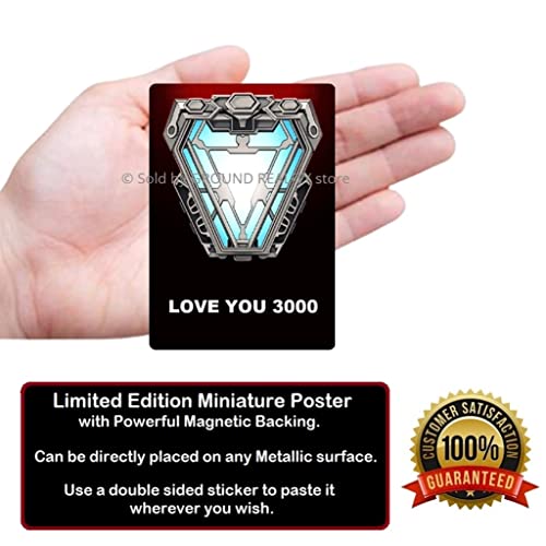 Image of LADY HAWK Iron Man Arc Reactor Poster Miniature Picture with magnetic backing. A Memorable Gift for all his fans. Directly sticks to any Metal Surface. Size 10x7cms Ironman Poster Mini Series (AV57)