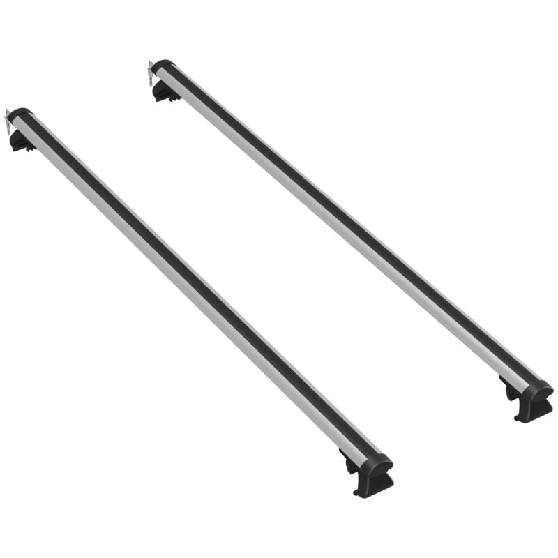 Portaequipajes para techo de automóvil con barra transversal de 123,5 cm y sistema con cerradura 4