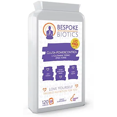 Glutamine 132 (not 90) Capsules| 500mg: Vegan | Free Form L-Glutamine Quality |Pure No additives. for Leaky Gut & Alkaline-Acidic Balance Sugar Craving | Muscle & Fasting| Glutathione Precursor |UK Cover