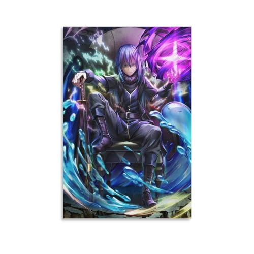 Rimuru Tempest Poster Wall Art Poster Scroll Canvas Painting Picture Living Room Decor Home Framed/Unframed 12x18inch(30x45cm)