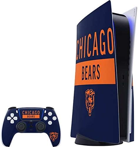 Skinit Decal Gaming Skin Compatible with PS5 Console and Controller - Officially Licensed NFL Chicago Bears Blue Performance Series Design