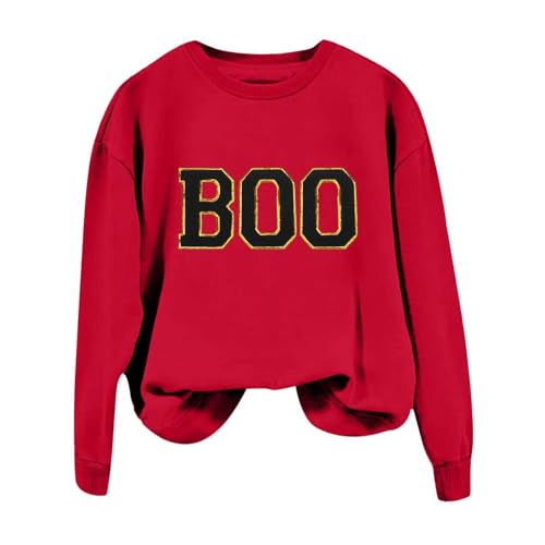 Sweatshirt d'Halloween femme pull col du cou graphique rouge XXL aux finitions soignées