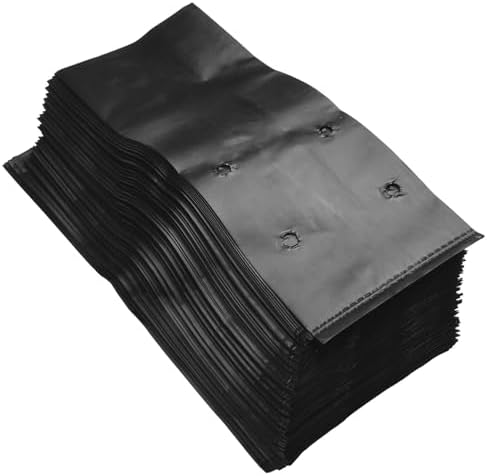 100 bolsas de plástico para vivero, bolsas gruesas para cultivar ...