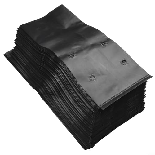 100 bolsas de plástico para vivero, bolsas gruesas para cultivar ...