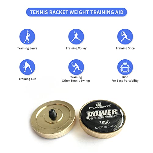 Tennisracket Gewichtstraining Toevoegapparaat, Tennisracket Schommeloefening Gewichtstoename 100 G voor Opwarmen en Trainen van Armkracht, Zwaaioefening - Afbeelding 3
