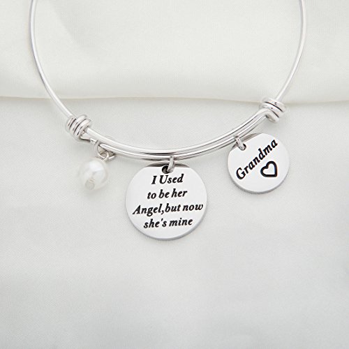 WUSUANED Memorial Jewelry I Used to Be His/Her Angel Bracelet in Memory of Loved One Grandpa Grandma Sympathy Gift3