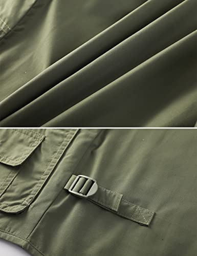 Yimoon Men's Summer Leisure Outdoor Multi-Pocket Lightweight Utility Fishing Travel Vest (Army Green, Large) #TOP5