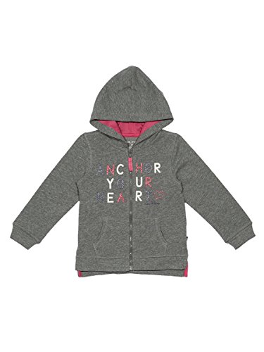 Nautica Baby Girls' Super Soft Fleece Hoody, Grey Heather, 12 Months