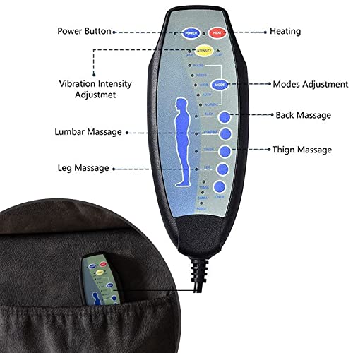 Inzoy Massage Rocker Recliner With Heat And Vibration, Manual Rocking Recliner Chair With Vibrating Massage, Soft Fabric Overstuffed Recliner Comfy Padded Heated Recliner, Grey #TOP5