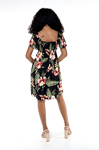 Image of Family Matching Hawaiian Clothes, Black Rafelsia