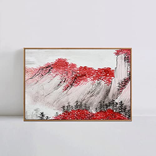 Diamant Peinture Kit Arbre Rouge 80x220cm Broderie Point de Croix Mosaïque