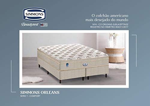 COLCHÃO SIMMONS ORLEANS SOLTEIRO 0,88 x 1,88