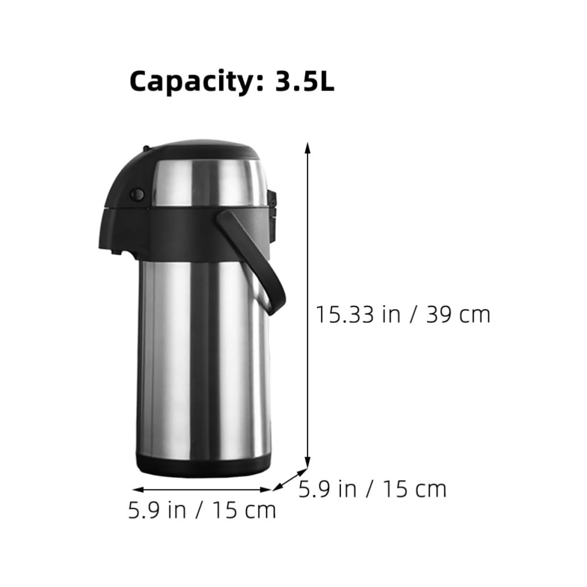 Botella Térmica de Acero Inoxidable de 3.5l para Mantener Bebidas Calientes Dispensador Adecuado para Reuniones Grandes y Cocina