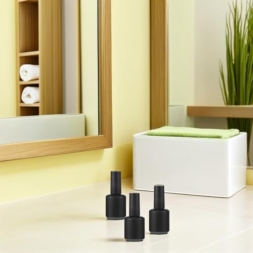 Botellas vacías con cepillo de 15ml hechas de plástico resistente para esmalte de uñas 7