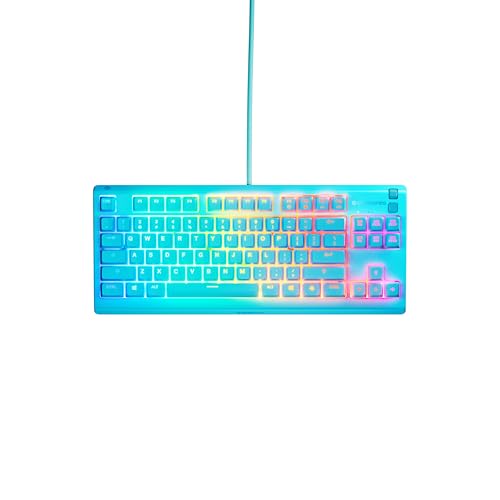 Apex 3 TKL - Tastiera Gaming Aqua - Fattore di forma compatto senza tastierino - Illuminazione RGB a 8 zone - Resiste ad acqua e polvere - Switch da gaming super silenziosi - UK QWERTY - Tastiera gaming - Immagine 6