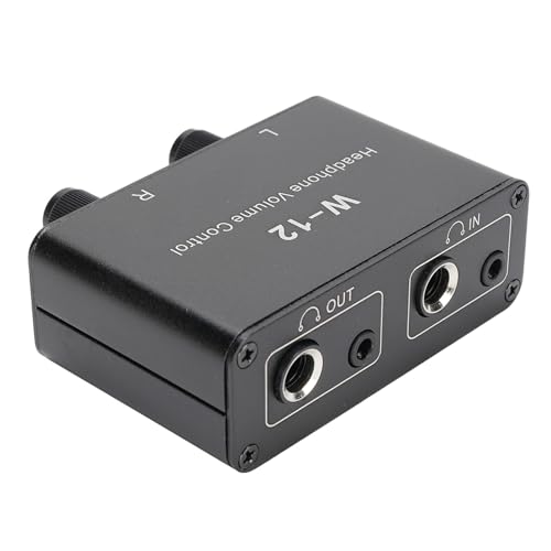Controlador de Volumen Estéreo para Equipos de Estudio y Auriculares, Atenuador de Volumen con Caja de Aluminio Negro, 1 Unidad miniatura 6
